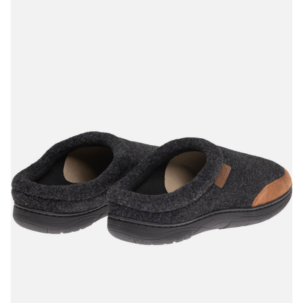 HAGGAR Men Felt ClogsTrim Bumper Slippers Charcoal Size L - Picture 3 of 5